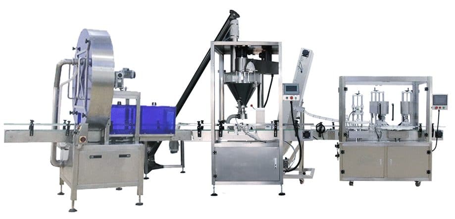 Single-Head Powder Filling Machine & Can Seaming Machine (with UV Sterilizing/Blowing)